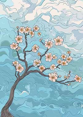 Beautiful Cherry Blossom Branch