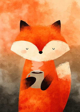 Fox with Coffee