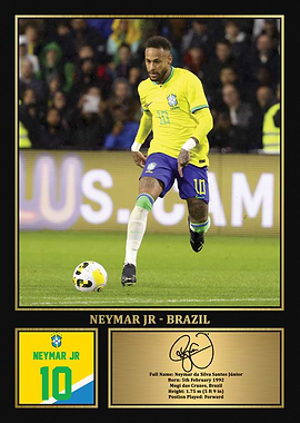 Neymar Jr. Brazil Soccer Print