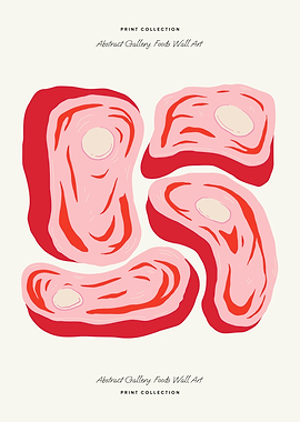 Abstract Steak Wall Art