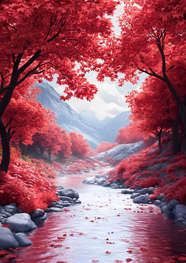 Red Autumn River