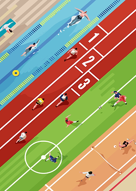 Sports Field Illustration