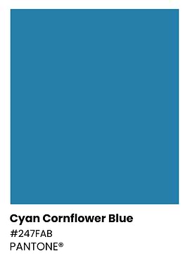 Cyan Cornflower Blue Pantone
