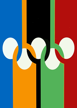 Olympic Rings Abstract Art