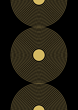 Gold Concentric Circles