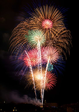 Colorful Fireworks Display