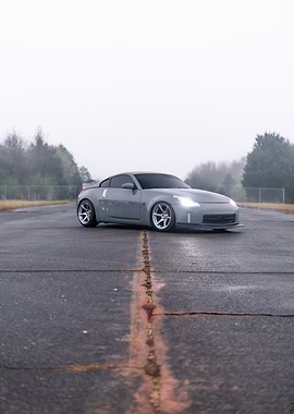 Nissan 350Z on a Foggy Day