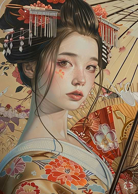 Geisha with Fan