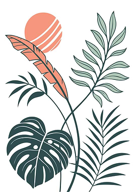 Tropical Leaf Art