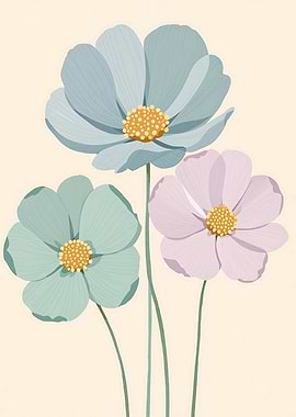 Pastel Floral Illustration