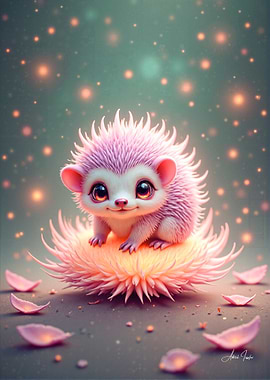 Cute Pink Hedgehog