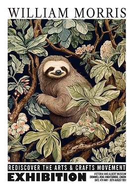 Morris Floral Sloth Exhibition