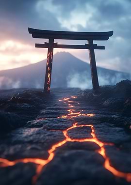 Lava Path to Mount Fuji