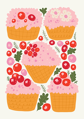 Cute Cupcakes with Berries
