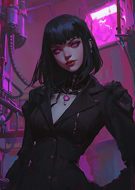 Cyberpunk Woman Portrait