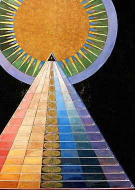 Hilma af klint Abstract Color Pyramid