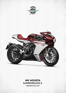 MV Agusta Superveloce S Motorcycle Art corner side