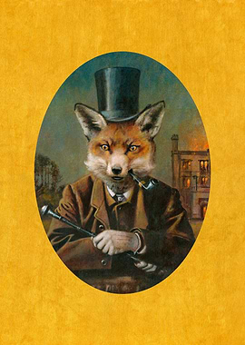 Dapper Fox On Gold