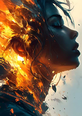 Woman in Flames