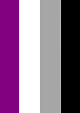 Purple, White, Grey, Black Flag