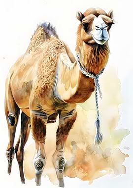Camel Watercolor Painting