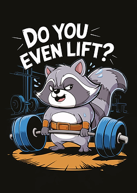 Raccoon Weightlifting