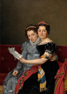 Portrait of the Sisters Zenaide and Charlotte Bonaparte
