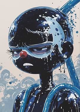 Blue Liquid Character