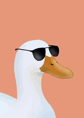 Cool Duck with Sunglasses