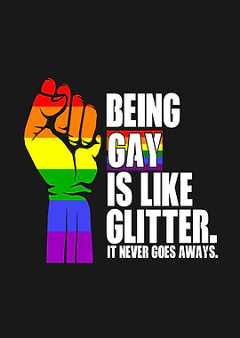 Pride Fist Glitter