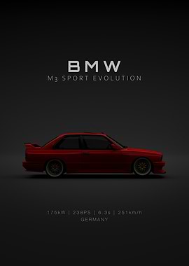 BMW M3 E30 Evo 3 Red - Specs