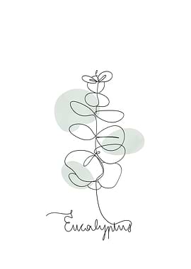 Eucalyptus Line Art Print