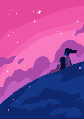 Silhouettes Under Stars