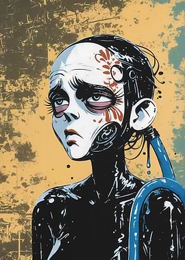 Cyberpunk Woman with Hose