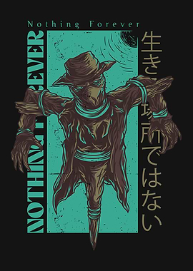 Scarecrow with Japanese Text