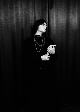 Woman in Black Dress