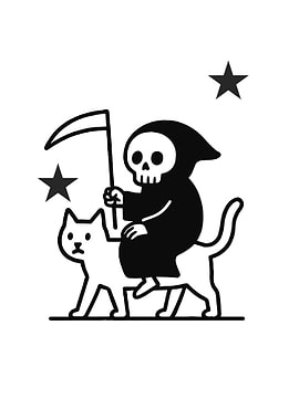 Death Riding a Cat