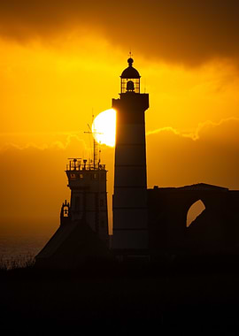 Lighthouse Sunset Silhouette