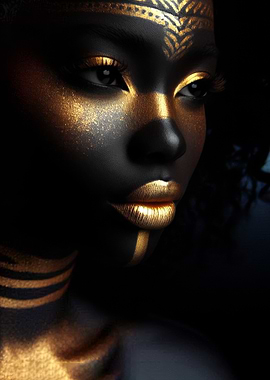 Golden Face Paint Kepekera