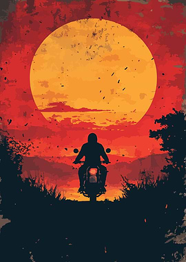 Motorcycle Sunset Ride