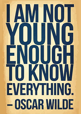 Oscar Wilde Quote Poster