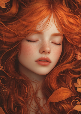 Redhead Woman Sleeping