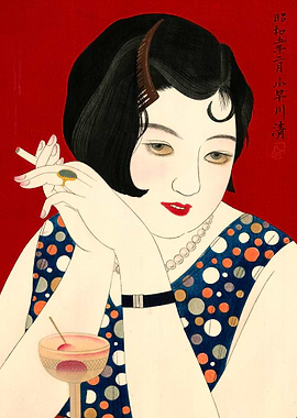 Japanese Woman with Cocktail
