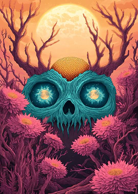 Cosmic Skull in Bloom