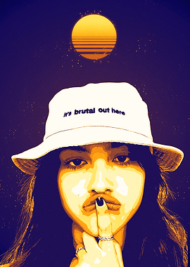 Retro Sun & Girl Olivia Rodrigo