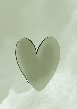 Green Watercolor Heart