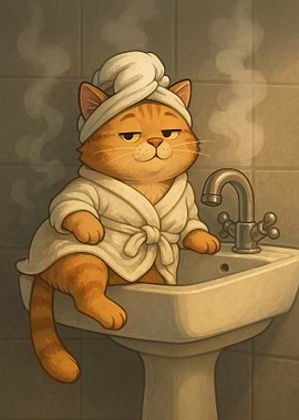 Spa Day Cat
