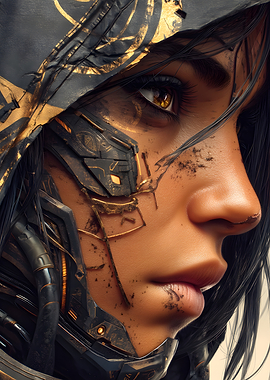 Cyberpunk Woman Portrait