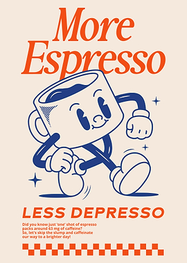 More Espresso, Less Depresso | Coffee Station Wall Art Decor, Coffee Bar Print, But First Coffee Printable Art