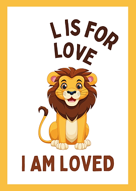 Lion Love Alphabet Print